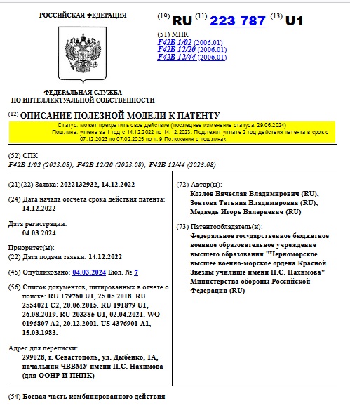 Боевая часть комбинированного действия