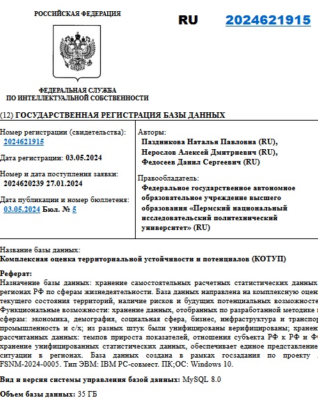 Комплексная оценка территориальной устойчивости и потенциалов (КОТУП)