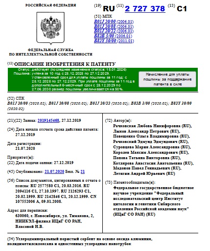 Углеродминеральный пористый сорбент на основе оксида алюминия, полидиметилсилоксана и одностенных углеродных нанотрубок